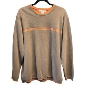 Geoffrey Beene Sweater Mens Size XXL Brown Crew Neck
